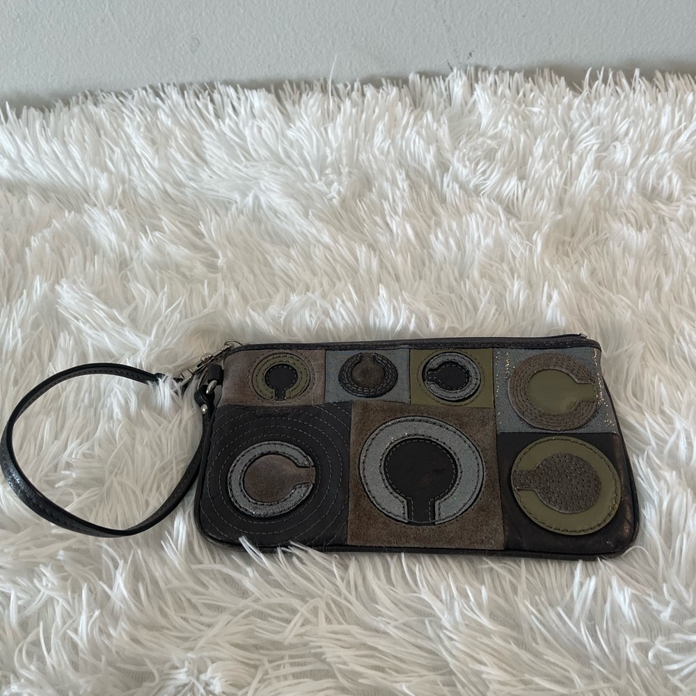 Coach Leather Wristlet Clutch